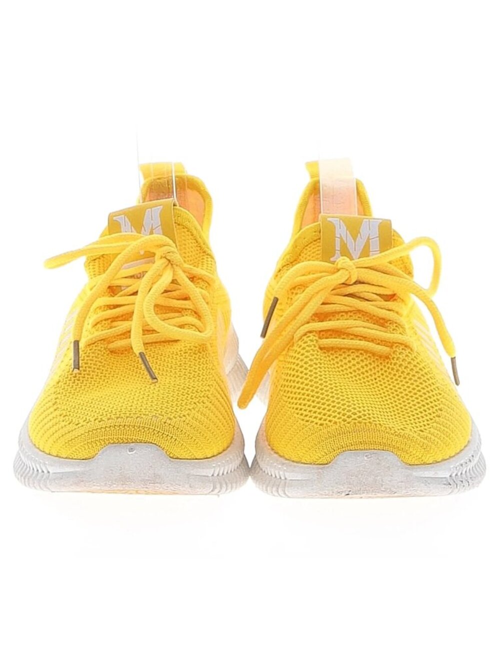 Yellow mesh sneakers, size 7